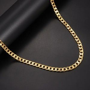 NEW 18K Gold Plated Men's 20" 6mm Cuban Link Chain Necklace